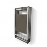 SEDIA PIEGHEVOLE SKIP CB/207 - Struttura alluminio satinato e tortora opaco, sedile tortora opaco P176. Gancio Flat CB/5073