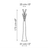 Attaccapanni Tree in polietilene - Dettaglio Misure