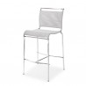 SGABELLO AIR CB/57 - Struttura in metallo Cromato P77, seduta e schienale in Net Grigio 460.