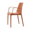 SEDIA CON BRACCIOLI GINEVRA 2333 - Struttura in tecnopolimero plastico nel colore Terracotta 73.