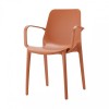 SEDIA CON BRACCIOLI GINEVRA 2333 - Struttura in tecnopolimero plastico nel colore Terracotta 73.