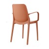 SEDIA CON BRACCIOLI GINEVRA 2333 - Struttura in tecnopolimero plastico nel colore Terracotta 73.