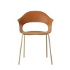 Sedia Lady B 2696 - Struttura in metallo verniciato Tortora VT e seduta in tecnopolimero Terracotta 73.