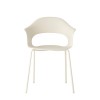 	Sedia Lady B 2696 - Struttura in metallo Verniciato Bianco Lino VL e seduta in tecnopolimero Bianco Lino 11.