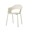 	Sedia Lady B 2696 - Struttura in metallo Verniciato Bianco Lino VL e seduta in tecnopolimero Bianco Lino 11.