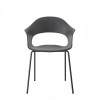 Sedia Lady B 2696 - Struttura in metallo Verniciato Antracite VA e seduta in tecnopolimero Antracite 81