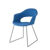 	Sedia Lady B Pop a slitta - Struttura in metallo Verniciato Antracite Va e seduta in tessuto Blu, selezionato si richiesta.