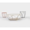 Tavolino Arbor tondo - Struttura in metallo e piano in ceramica oppure in vetro. In 3 dimensioni differenti.