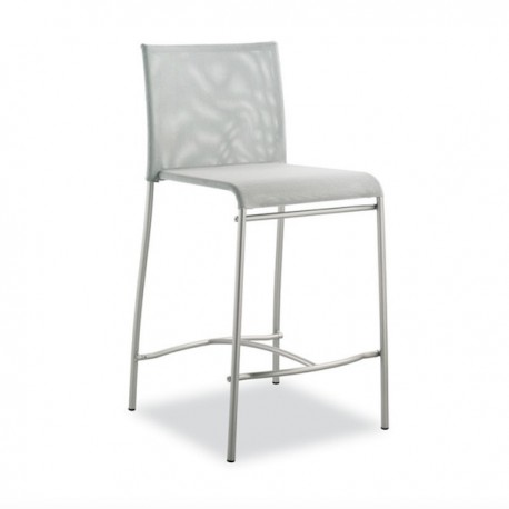 SGABELLO JENNY CB/1219 - Struttura in Acciaio Satinato P95, Seduta in net Grigio 460