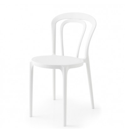 Sedia Caffe' CB/1970 - Struttura in polipropilene rinforzato nel colore Bianco Ottico Opaco P94
