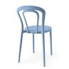 	Sedia Caffe' CB/1970 - Struttura in polipropilene rinforzato nel colore Sky Blue Opaco P100