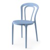 Sedia Caffe' CB/1970 - Struttura in polipropilene rinforzato nel colore Sky Blue Opaco P100