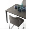 Tavolo Pentagon CB/4797-160 allungabile - Struttura in metallo Grigio Opaco P16 e piano in Legno Nobilitato P50W.