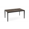 Tavolo Pentagon CB/4797-160 allungabile - Struttura in metallo Nero Opaco P15 e piano in Legno Nobilitato P50W.