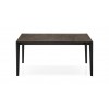 Tavolo Pentagon CB/4797-160 allungabile - Struttura in metallo Nero Opaco P15 e piano in Legno Nobilitato P50W
