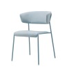 Poltrona Lisa Waterproof 2860 - Struttura in metallo zincato, seduta e schienale in tessuto Blu Avio.