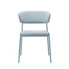 Poltrona Lisa Waterproof 2860 - Struttura in metallo zincato, seduta e schienale in tessuto Blu Avio.