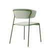Poltrona Lisa Waterproof 2860 - Struttura in metallo zincato, seduta e schienale in tessuto Verde Oliva .