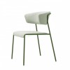 Poltrona Lisa Waterproof 2860 - Struttura in metallo zincato, seduta e schienale in tessuto Verde Oliva .