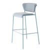Sgabello Lisa Waterproof 2862 - Struttura in metallo zincato, seduta e schienale in tessuto Blu Avio.