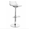 SGABELLO ICE CB/1475 - Base in metallo Cromato P77, Seduta in policarbonato san Trasparente P848.