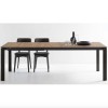 TAVOLO ALLUNGABILE EMINENCE CB/4724-W 160 - Gambe in frassino Smoke P12, struttura in Nero Opaco p15 e piano in nobilitato Rover