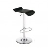 SGABELLO MAMBO CB/1340 - Colonna in metallo cromato P77 e sedile in rigenerato di cuoio Nero 315