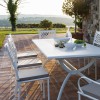 Sedia Summertime Vermobil - Colore Bianco Goffrato con cuscino Ecrù