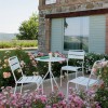 Sedia Twist Vermobil - Colore Bianco Goffrato, Tavolo Rick disponibile in due misure