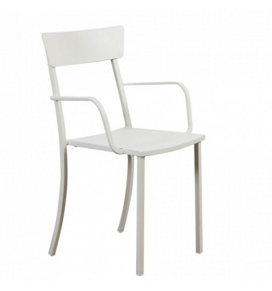 Sedia Mogan con braccioli Vermobil - Colore Bianco Goffrato