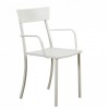 Sedia Mogan con braccioli Vermobil - Colore Bianco Goffrato