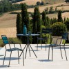 Tavolo Rick Tondo Vermobil - Colore Nero, disponibile in due misure, Sedia Twist con braccioli