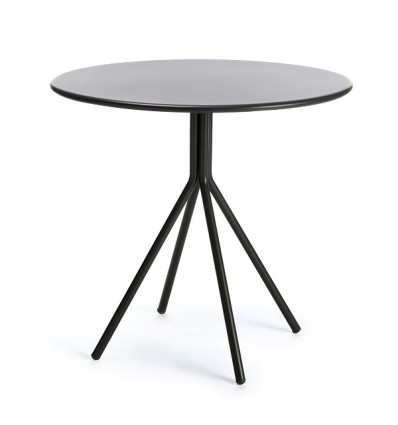 Tavolo Rick Tondo Vermobil - Colore Nero, disponibile in due misure
