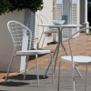 Tavolo Rick Tondo Vermobil - Colore Bianco Goffrato, Sedia Smooth
