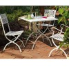 Sedia Springtime pieghevole Vermobil - Colore Bianco Goffrato, Tavolo Springtime Quadrato
