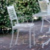 Sedia Summertime con braccioli Vermobil - Colore Bianco Goffrato, cuscino Bianco