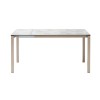 Tavolo Pranzo Allungabile 2419 Scab Design - Struttura in metallo Tortora 15 e piano in laminato HPL Effetto Cemento 90.