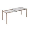Tavolo Pranzo Allungabile 2419 Scab Design - Struttura in metallo Tortora 15 e piano in laminato HPL Effetto Cemento 90.