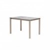 Tavolo Pranzo Allungabile 2419 Scab Design - Struttura in metallo Tortora 15 e piano in laminato HPL Effetto Cemento 90.