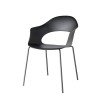 Sedia Lady B 2696 - Struttura in metallo Nero Opaco VN e seduta in tecnopolimero Nero 80.