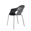 Sedia Lady B 2696 - Struttura in metallo Nero Opaco VN e seduta in tecnopolimero Nero 80.