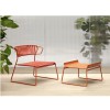 Poltrona Lisa Lounge Club 2877 - Struttura in metallo Terracotta ZE, seduta e schienale in materiale plastico Terracotta P73.