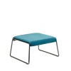 Pouf Lisa Lounge 2859 - Struttura in metallo Antracite VA e seduta in tessuto vellutato Acquamarina.