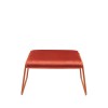 Pouf Lisa Lounge 2859 - Struttura in metallo Terracotta VE e seduta in tessuto vellutato Rosso Mattone.