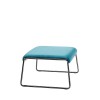 	Pouf Lisa Lounge 2859 - Struttura in metallo Antracite VA e seduta in tessuto vellutato Acquamarina.