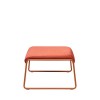 Pouf Lisa Lounge 2859 - Struttura in metallo Terracotta VE e seduta in tessuto vellutato Rosso Mattone.