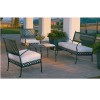 Divano modello Springtime di Vermobil - Struttura Nera, Cuscini Bianchi
