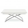 TAVOLO PIEGHEVOLE MAGIC J CB/5041-W - Struttura in metallo Cromato P77, Piano in impiallacciato Bianco Lucido P64 (Tavolino)