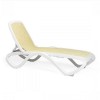 Lettino Omega Nardi - Struttura Bianca e Seduta Beige