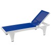 Lettino Tahiti Scab Design - Struttura Bianca e Seduta Blu